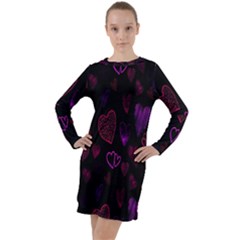 Hd-wallpaper-b 017 Long Sleeve Hoodie Dress by nate14shop