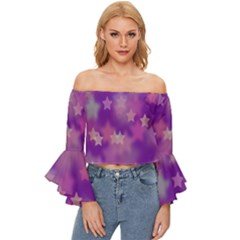 Hd-wallpaper-b 019 Off Shoulder Flutter Bell Sleeve Top by nate14shop