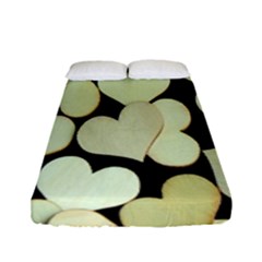 Heart-003 Fitted Sheet (full/ Double Size) by nate14shop