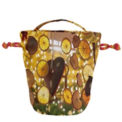 Lemon-slices Drawstring Bucket Bag by nate14shop