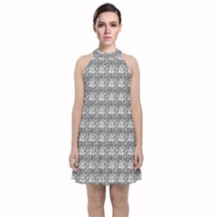 Digitalart Velvet Halter Neckline Dress 