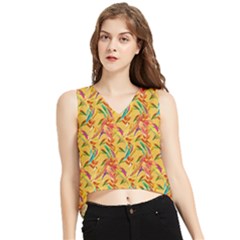 Pattern- B 001 V-neck Cropped Tank Top by nate14shop