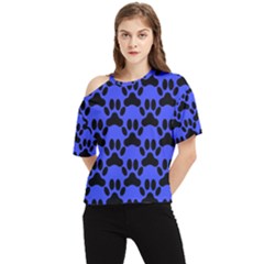 Pattern-b 003 One Shoulder Cut Out Tee