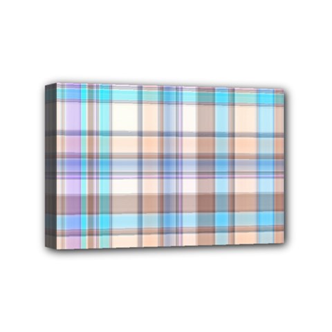 Plaid Mini Canvas 6  X 4  (stretched) by nate14shop