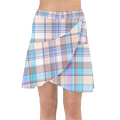 Plaid Wrap Front Skirt by nate14shop