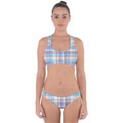 Plaid Cross Back Hipster Bikini Set