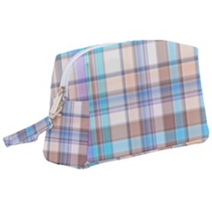 Plaid Wristlet Pouch Bag (large) by nate14shop