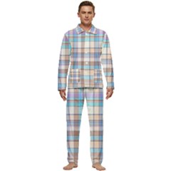Plaid Men s Long Sleeve Velvet Pocket Pajamas Set