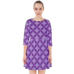 Purple-background Smock Dress by nate14shop