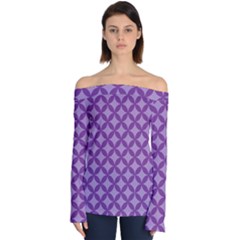 Purple-background Off Shoulder Long Sleeve Top by nate14shop