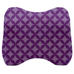 Purple-background Velour Head Support Cushion by nate14shop