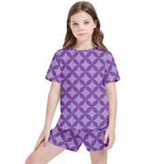 Purple-background Kids  Tee And Sports Shorts Set by nate14shop