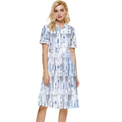 Puzzle Button Top Knee Length Dress by nate14shop