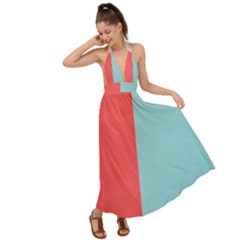 Red-two Calor Backless Maxi Beach Dress