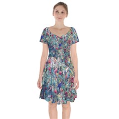 Rowan Short Sleeve Bardot Dress by nate14shop