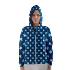 Snowflakes 001 Women s Hooded Windbreaker by nate14shop