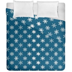 Snowflakes 001 Duvet Cover Double Side (california King Size)