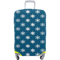 Snowflakes 001 Luggage Cover (large) by nate14shop