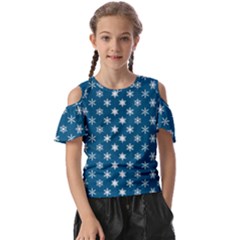 Snowflakes 001 Kids  Butterfly Cutout Tee