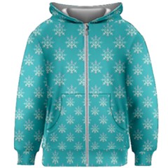 Snowflakes 002 Kids  Zipper Hoodie Without Drawstring by nate14shop
