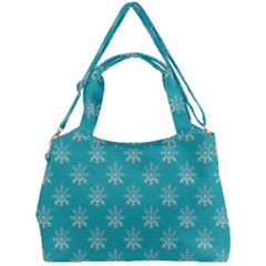 Snowflakes 002 Double Compartment Shoulder Bag by nate14shop