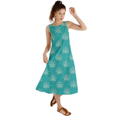 Snowflakes 002 Summer Maxi Dress