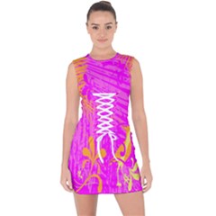 Spring Lace Up Front Bodycon Dress