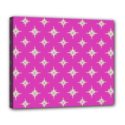 Star-pattern-b 001 Deluxe Canvas 24  X 20  (stretched) by nate14shop