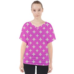 Star-pattern-b 001 V-neck Dolman Drape Top by nate14shop