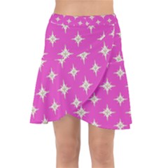 Star-pattern-b 001 Wrap Front Skirt by nate14shop