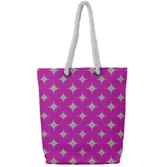 Star-pattern-b 001 Full Print Rope Handle Tote (small) by nate14shop