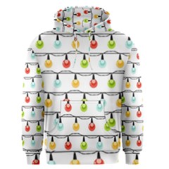 Christmas-light-bulbs-seamless-pattern-colorful-xmas-garland Men s Core Hoodie by nate14shop