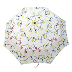 Christmas-light-bulbs-seamless-pattern-colorful-xmas-garland,white Folding Umbrellas