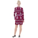 Christmas-seamless-knitted-pattern-background 001 Button Long Sleeve Dress View2