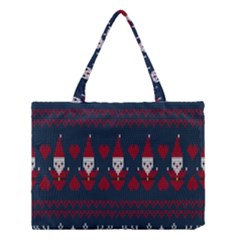 Christmas-seamless-knitted-pattern-background 003 Medium Tote Bag by nate14shop