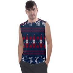 Christmas-seamless-knitted-pattern-background 003 Men s Regular Tank Top by nate14shop