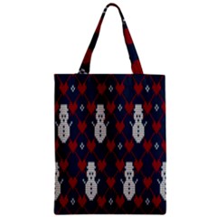 Christmas-seamless-knitted-pattern-background 004 Zipper Classic Tote Bag