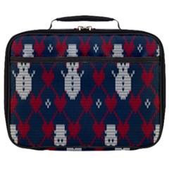 Christmas-seamless-knitted-pattern-background 004 Full Print Lunch Bag
