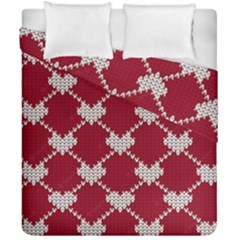 Christmas-seamless-knitted-pattern-background Duvet Cover Double Side (california King Size)