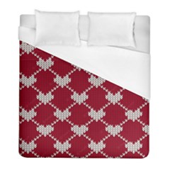 Christmas-seamless-knitted-pattern-background Duvet Cover (full/ Double Size) by nate14shop