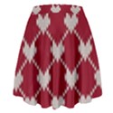 Christmas-seamless-knitted-pattern-background High Waist Skirt View2