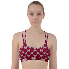 Christmas-seamless-knitted-pattern-background Line Them Up Sports Bra by nate14shop