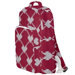 Christmas-seamless-knitted-pattern-background Double Compartment Backpack by nate14shop