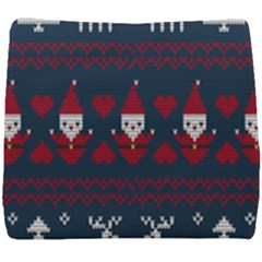 Christmas-seamless-knitted-pattern-background 005 Seat Cushion