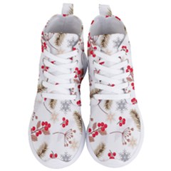 Christmas-seamless-pattern-with-fir-branches Women s Lightweight High Top Sneakers by nate14shop