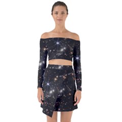 James Webb Space Telescope Deep Field Off Shoulder Top With Skirt Set by PodArtist