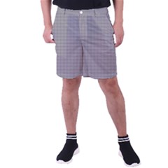Small Soot Black And White Handpainted Houndstooth Check Watercolor Pattern Men s Pocket Shorts