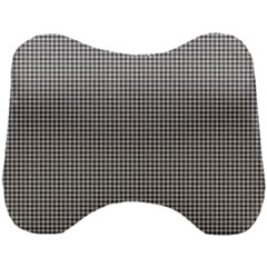 Soot Black And White Handpainted Houndstooth Check Watercolor Pattern Head Support Cushion