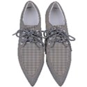 Soot Black and White Handpainted Houndstooth Check Watercolor Pattern Pointed Oxford Shoes View1