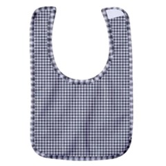 Soot Black And White Handpainted Houndstooth Check Watercolor Pattern Baby Bib by PodArtist